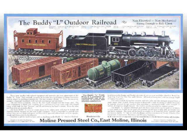 Appraisal: Circa Buddy L Toy Outdoor Railroad Brochure Description Folded -