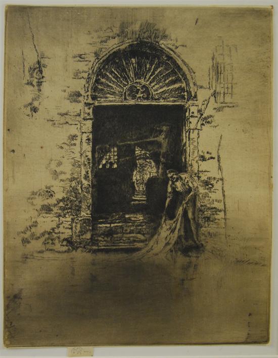 Appraisal: JAMES ABBOT MCNEILL WHISTLER American - THE DYER etching on