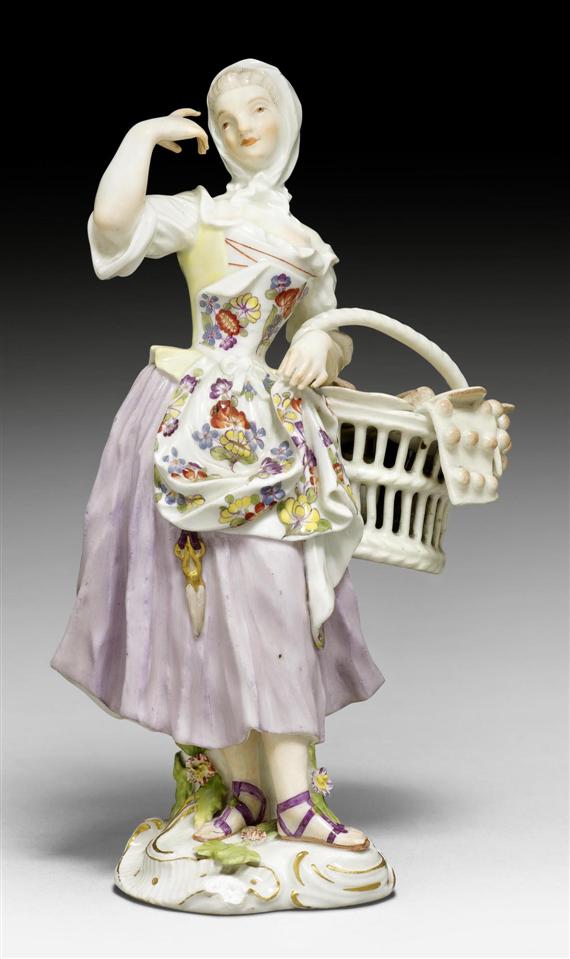 Appraisal: CRIS DE PARIS' PASTRY SELLER MEISSEN CIRCA Model probably by