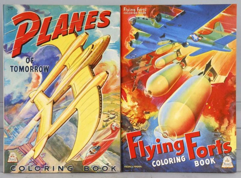 Appraisal: Lot of Merrill Combat Themed Coloring Books Description Includes Planes