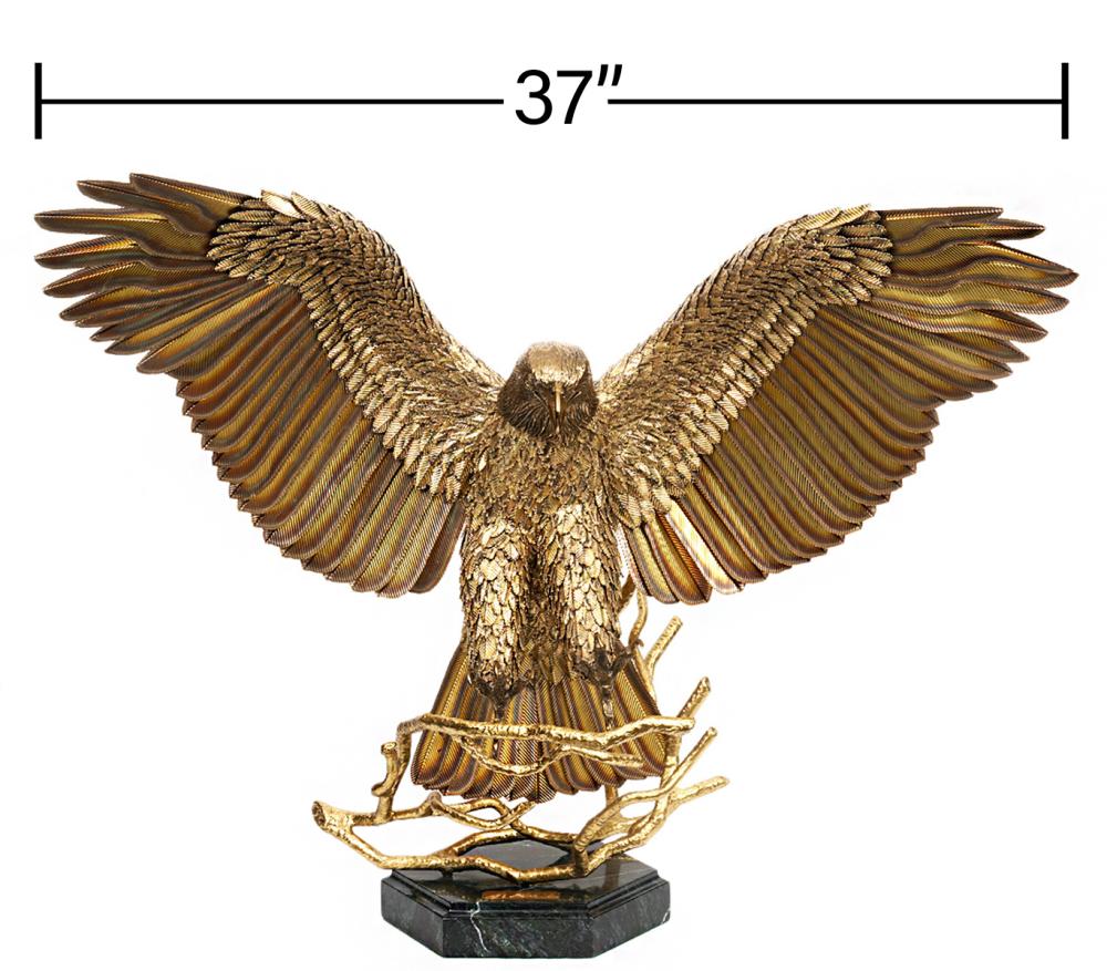 Appraisal: ROBERT SIGNORELLA 'DAY BREAK' EAGLE BRASS FIGURERobert Signorella American Born