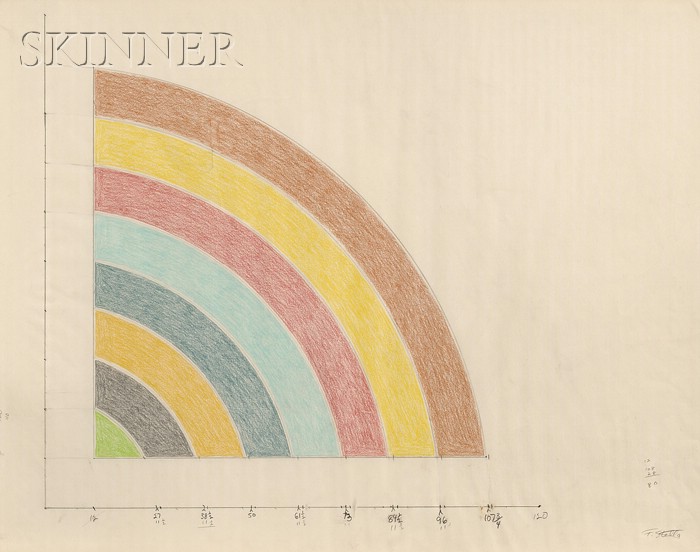 Appraisal: Frank Stella American b Untitled Study for a Painting -