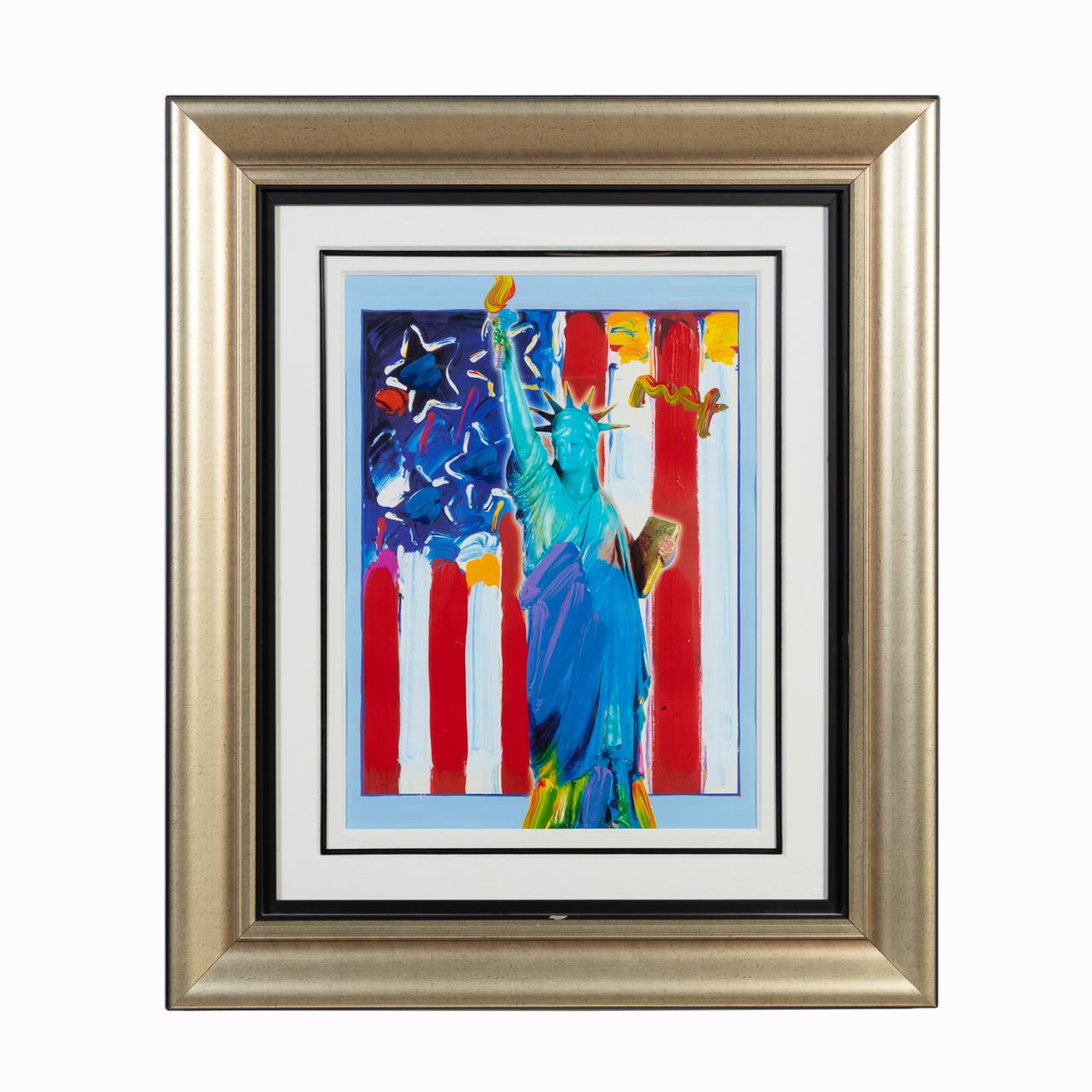 Appraisal: PETER MAX MM W LITHOGRAPH UNITED WE STAND II Peter