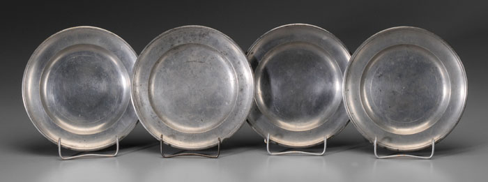 Appraisal: Pewter Plates Ashbil Griswold American early th century four matching