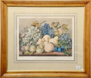 Appraisal: Currier Ives Golden Fruits of California hand colored lithograph marked