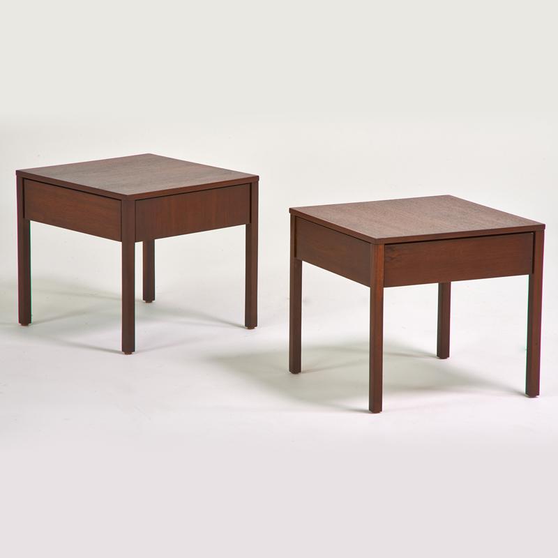 Appraisal: FLORENCE KNOLL KNOLL ASSOCIATES Pair of single-drawer side tables New