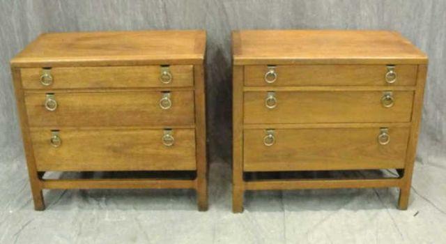 Appraisal: Pair of Midcentury Drawer Bachelor's Chests From a Greenwich home