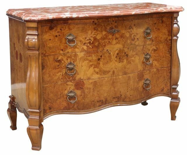 Appraisal: Italian burlwood commode Caronni Il Mobile Classico late th c