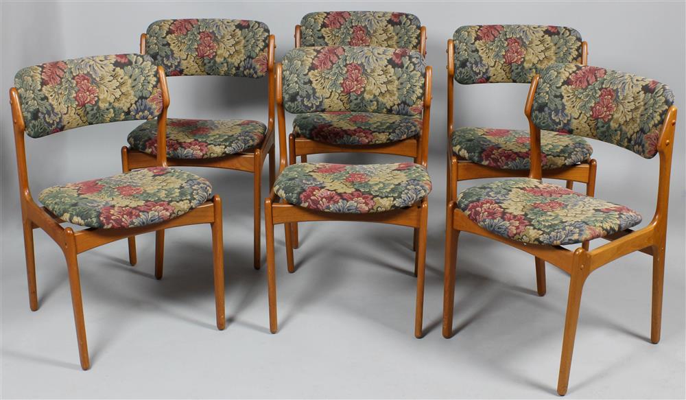 Appraisal: SIX DANISH MODERN DOMUS DANIKA CHAIRS the six side chairs