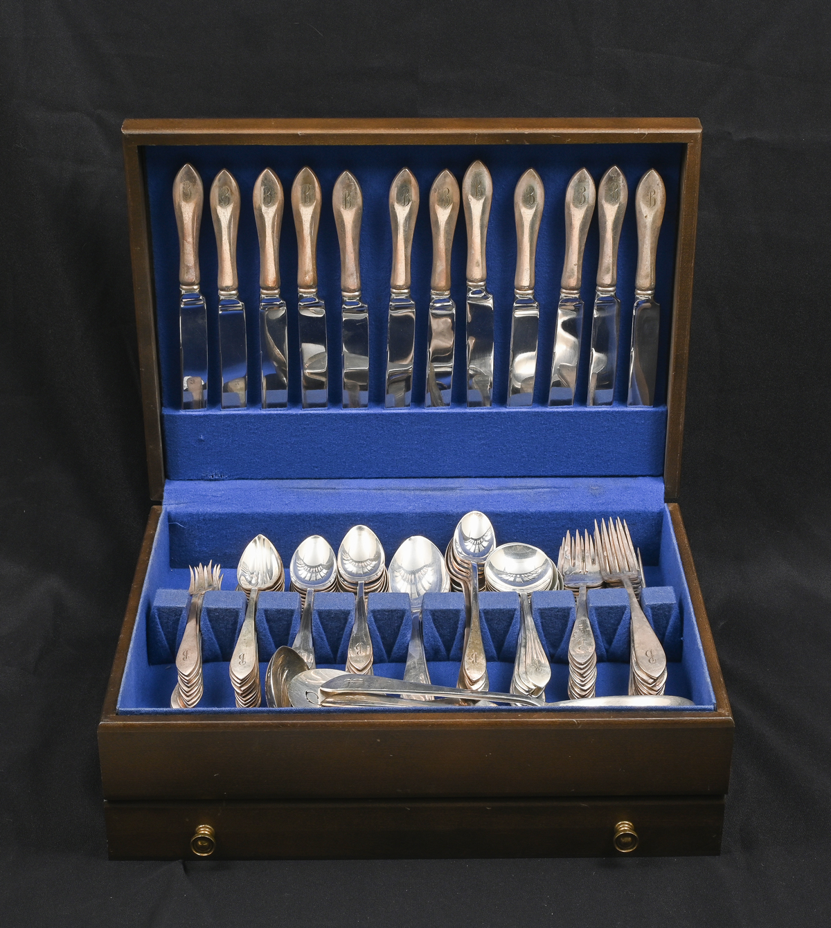 Appraisal: PC REED BARTON ''FOUR GEORGES'' FLATWARE Approx Troy ounces Comprising