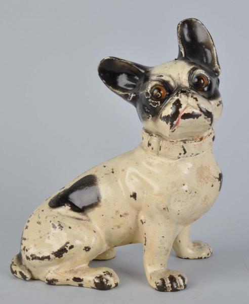 Appraisal: Cast Iron Sitting French Bulldog Dog Doorstop Made by Hubley