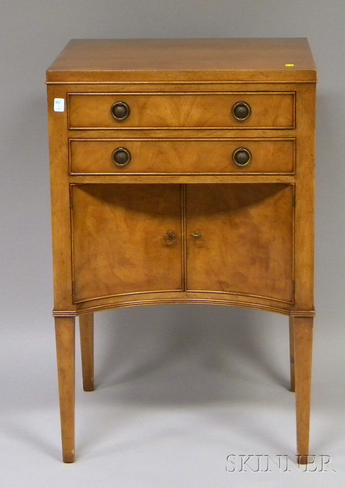 Appraisal: Old Colony Furniture Regency-style Mahogany and Mahogany Veneer Writing Stand