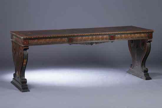 Appraisal: RENAISSANCE REVIVAL MAHOGANY AND CHERRYWOOD REFECTORY TABLE Late th century