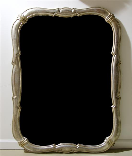 Appraisal: A Silvered Wall Mirror Height x width inches