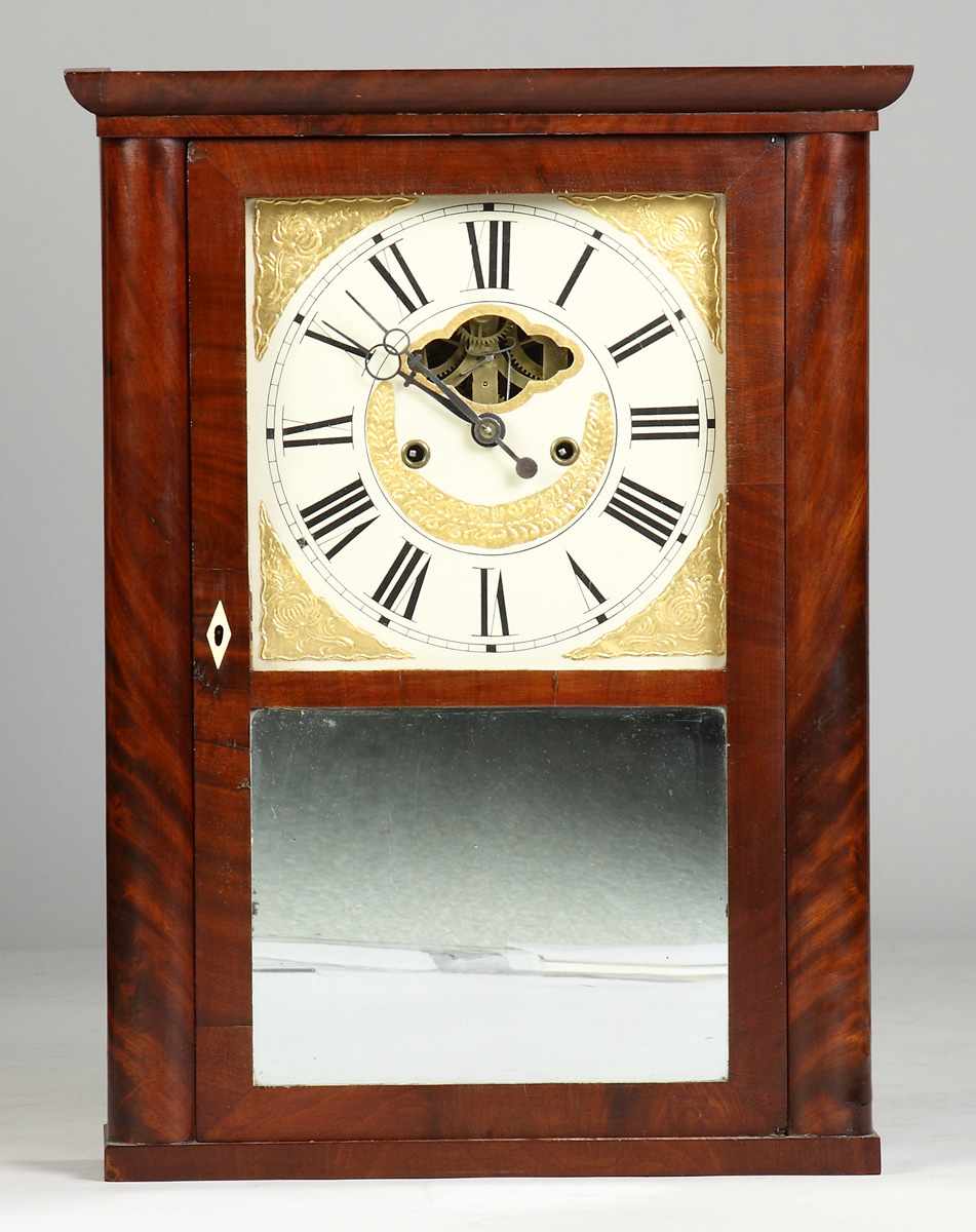 Appraisal: Eli Terry Jr Co Terryville CT Shelf Clock Mahogany veneered