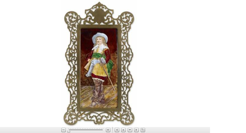 Appraisal: Limoges enamel plaque depicting a cavalier early th century