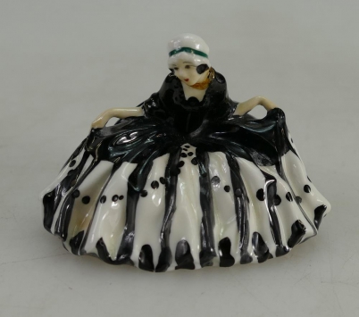 Appraisal: Royal Doulton miniature early figure Polly Peachum in black white