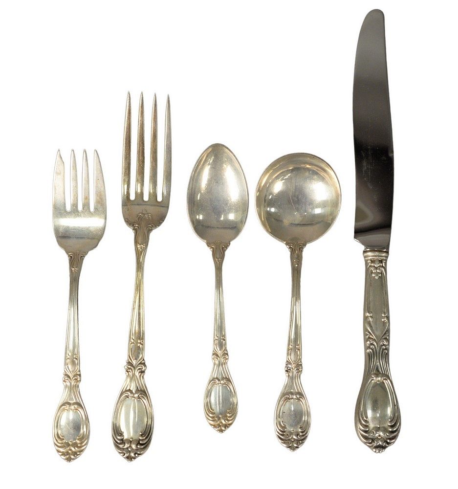 Appraisal: Sterling Silver Flatware Set setting for twelve t oz weighable