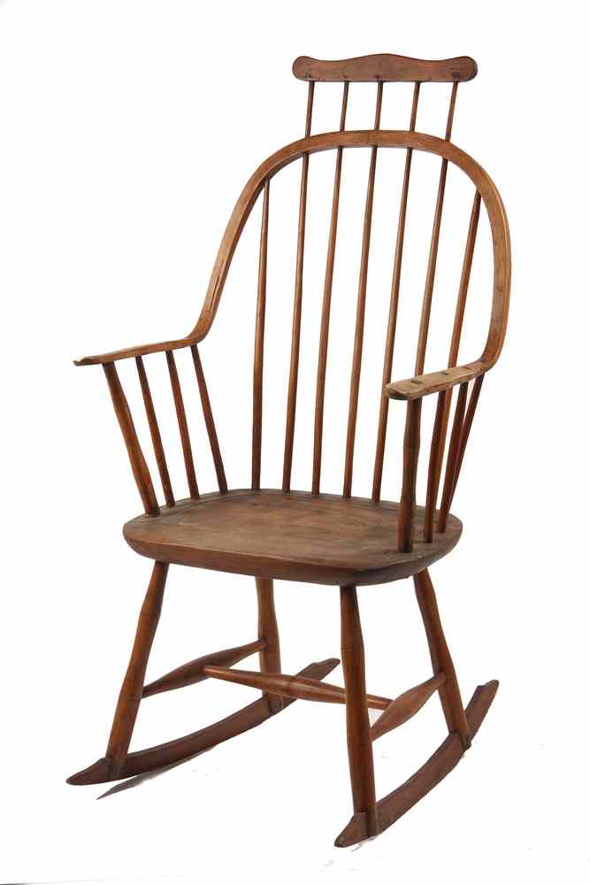 Appraisal: WINDSOR ROCKER - American Early th c Windsor Rocking Chair