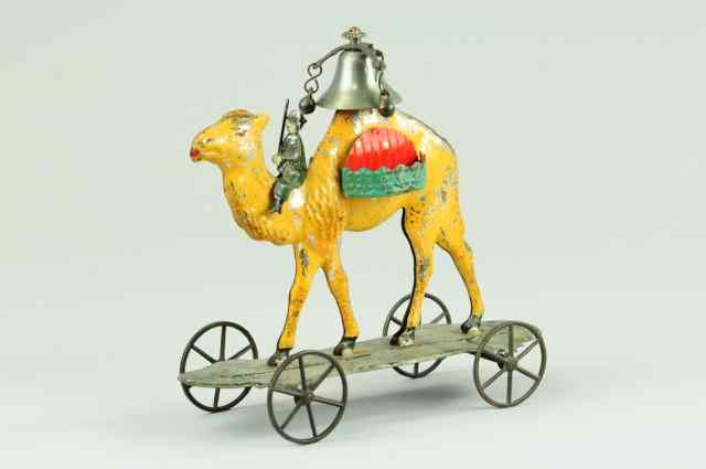 Appraisal: CAMEL BELL TOY Attributed to Althof Bergmann c hand painted