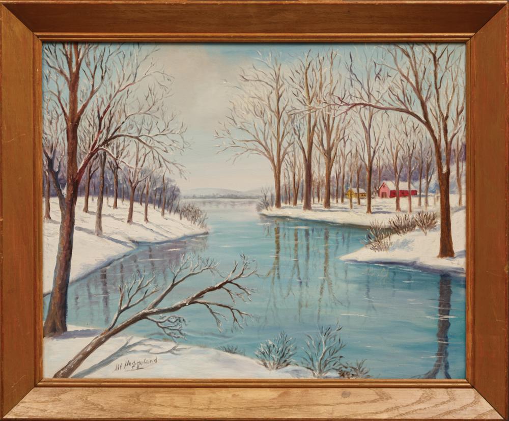 Appraisal: Alf Johan Heggeland Norwegian American - Winter Scene oil on