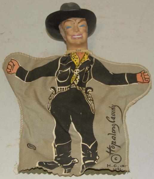 Appraisal: Vintage Hopalong Cassidy Full Body Hand Puppet Very scarce Vinyl