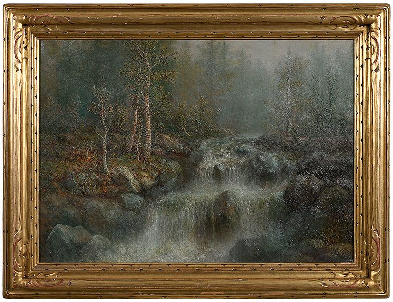 Appraisal: John Olson Hammerstad Illinois Norway - Forest Interior signed lower