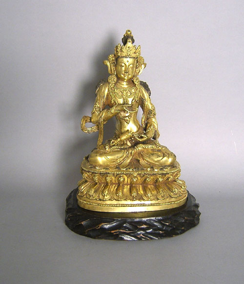 Appraisal: Tibetan bronze religious figure h