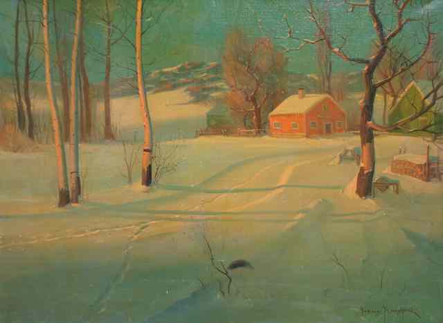 Appraisal: SVEN SVENDSEN OIL ON CANVAS Chicago Illinois - Winter landscape