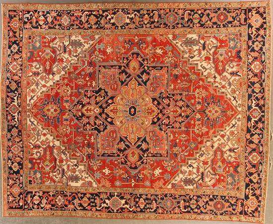 Appraisal: Antique Serapi rug Persia circa x