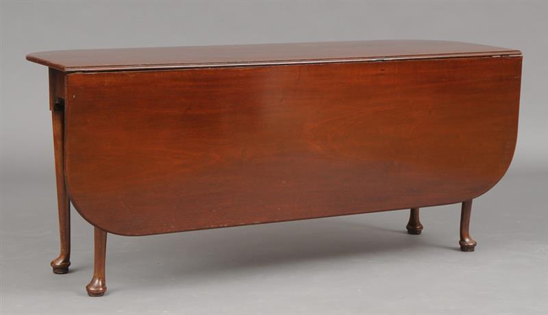 Appraisal: SCOTTISH GEORGE III MAHOGANY SINGLE DROP-LEAF TABLE ON DOUBLE GATE