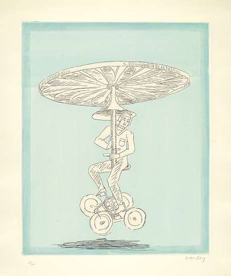 Appraisal: MAN RAY Monocopter Color etching and aquatint x mm x