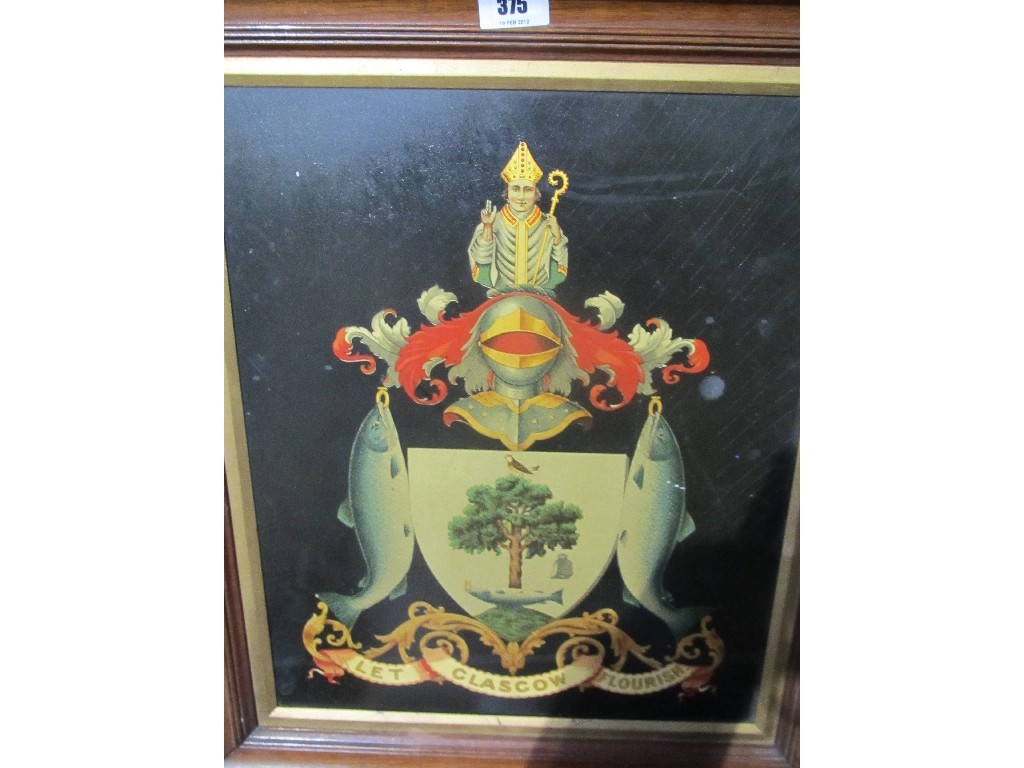 Appraisal: Framed Glasgow crest