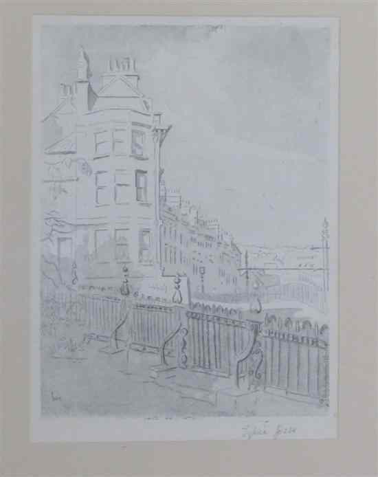 Appraisal: Sylvia Gosse - etching Walcot Parade Bath signed in pencil