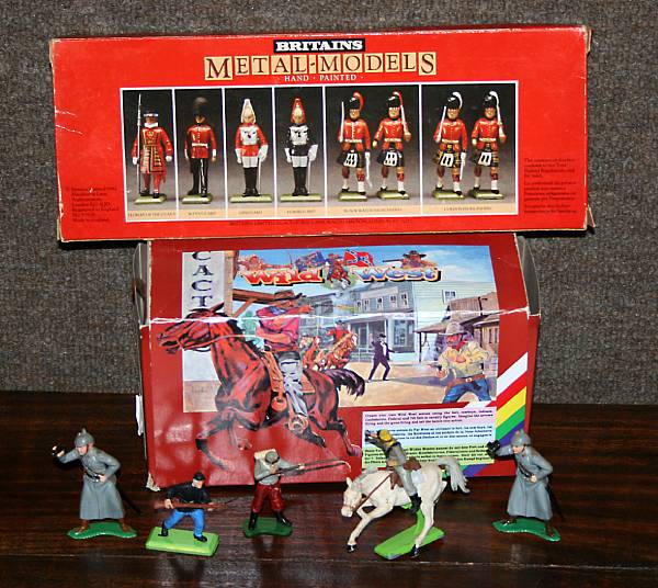 Appraisal: William Britains Plastic Figures Lot consisting of assorted figures including