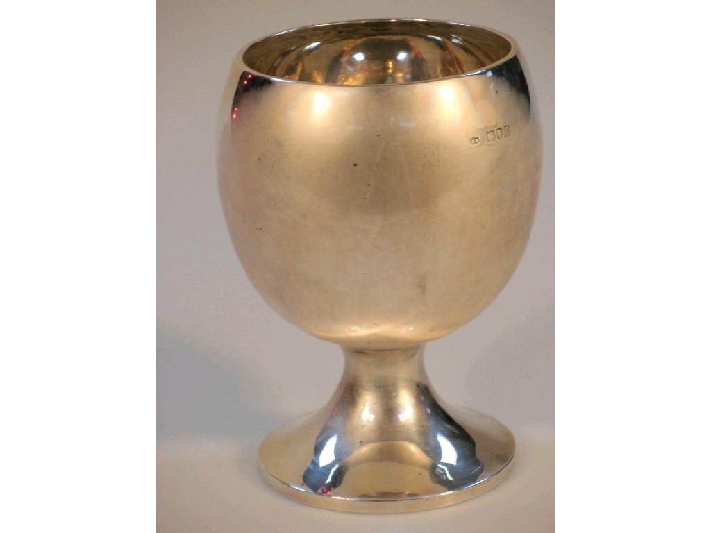 Appraisal: A late Victorian silver ovoid goblet marked Mappin Webb London