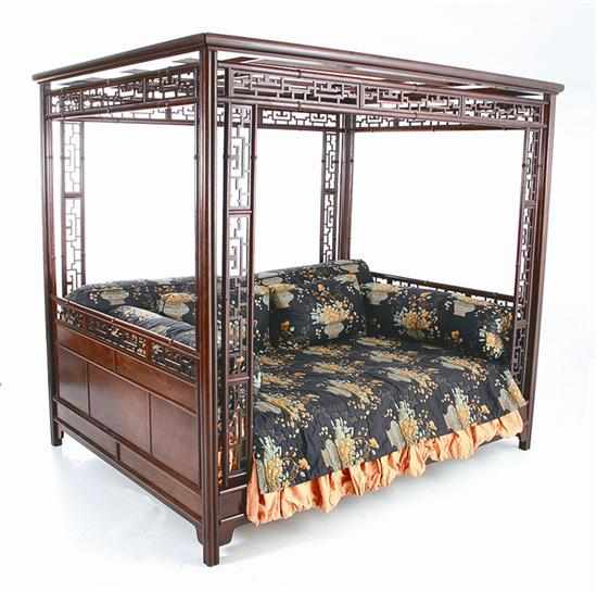 Appraisal: Chippendale style wedding bed by Baker Furniture Co molded flat