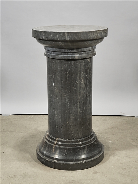 Appraisal: Stone pedestal stand in three sections x approx Condition wear