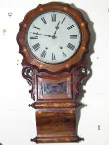 Appraisal: An inlaid th century American wall clock