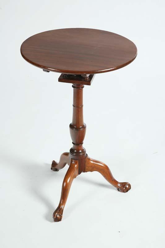 Appraisal: TILT TOP STAND Mahogany with a round top bird cage