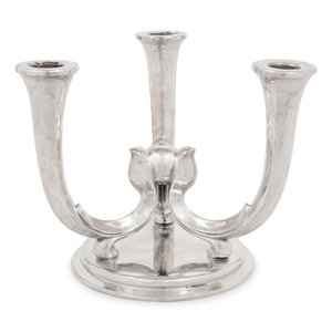 Appraisal: A WMF Silver-Plate Three-Light Candelabrum Early th Century stamped WMF