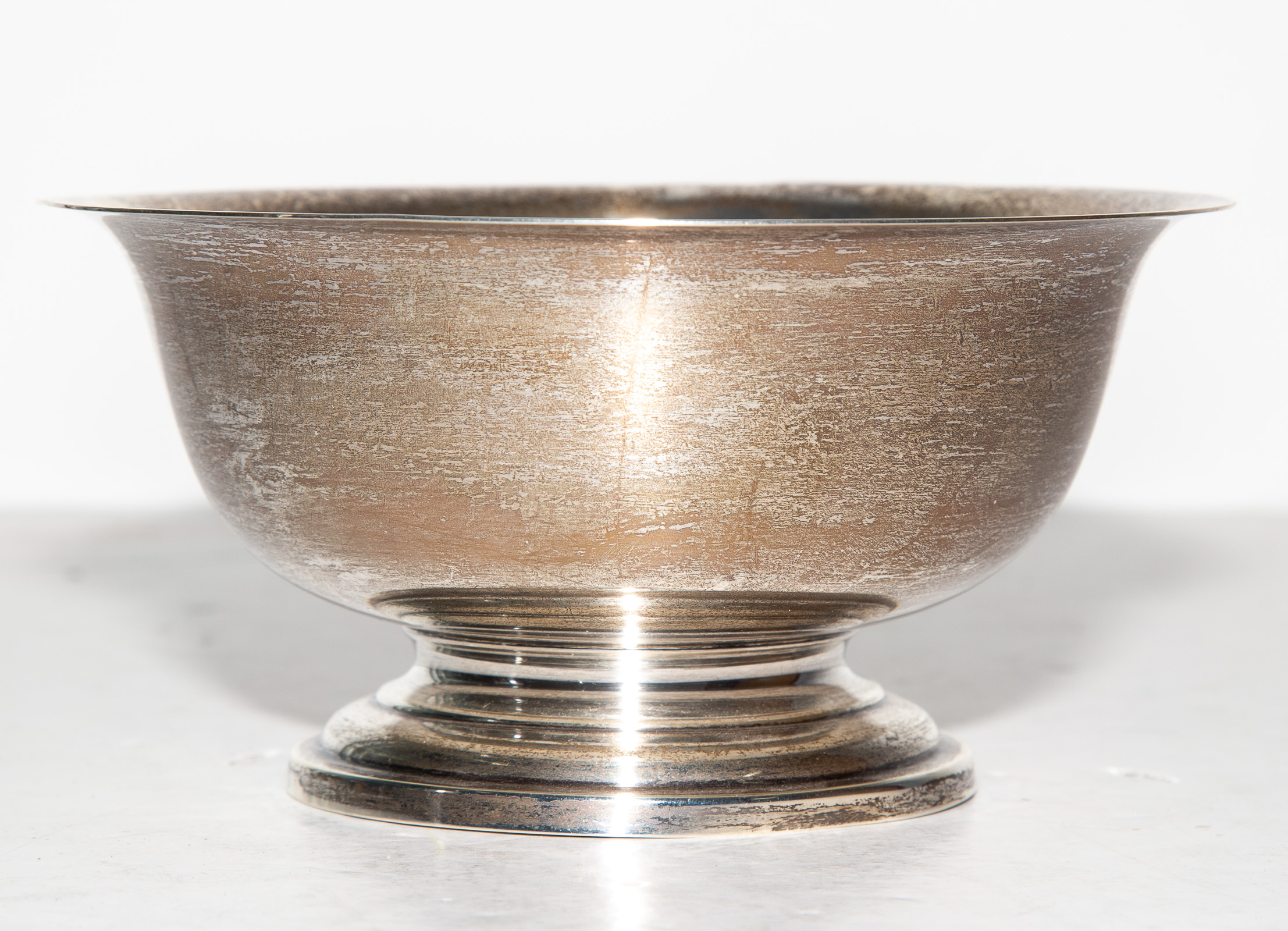 Appraisal: BECHT HARTL STERLING REVERE-STYLE BOWL in H in Diam ozt