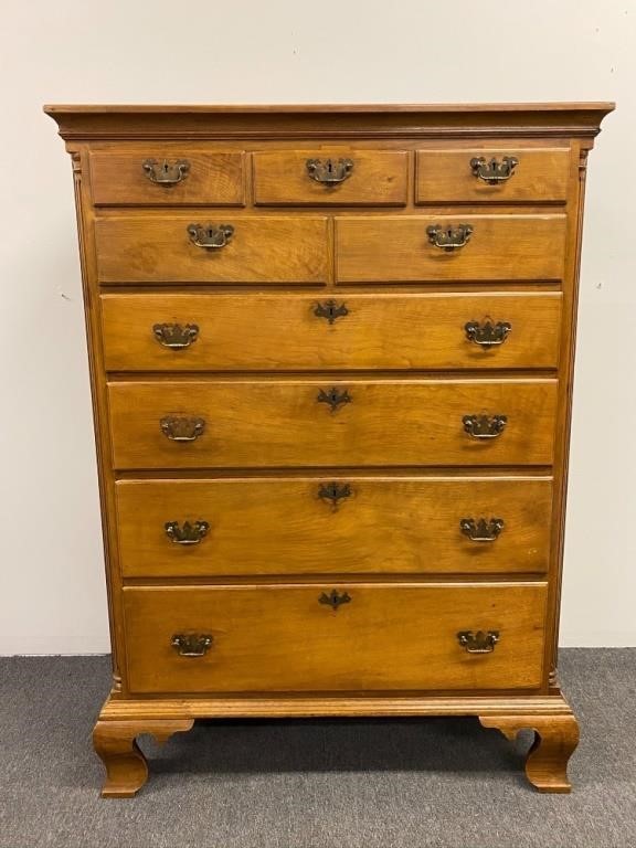 Appraisal: Pennsylvania Chippendale walnut tall chest circa h x w x