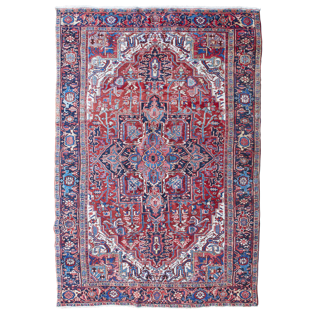 Appraisal: HERIZ CARPET NORTHWEST PERSIA TH CENTURY the rust red field