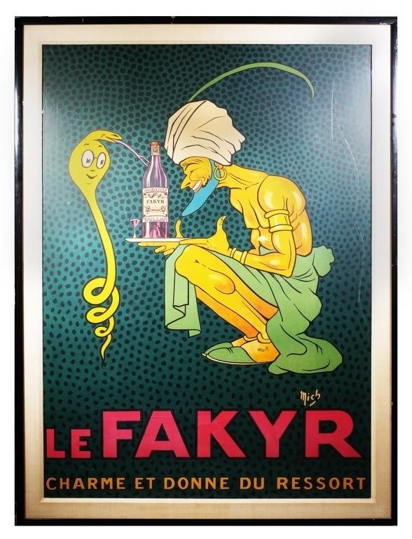 Appraisal: MICH Michel Liebeaux - LE FAKYR lithograph in colours printed