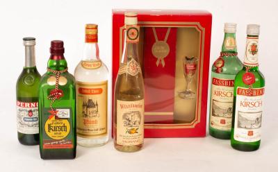 Appraisal: Spirits seven bottles including Kirsch Pflumli Williamine