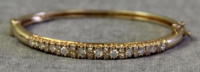 Appraisal: JEWELRY kt Gold and Diamond Bracelet kt yellow gold bracelet