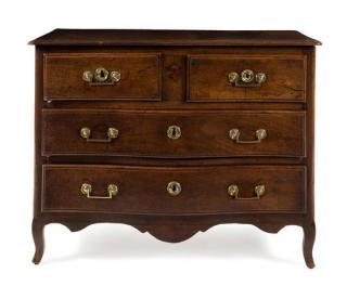 Appraisal: A Louis XV Provincial Walnut Commode Height x width x