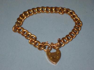 Appraisal: A CT ROSE GOLD BRACELET the hollow curb link having