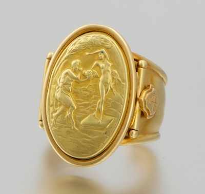 Appraisal: An Italian k Gold Cameo Ring k yellow gold cameo